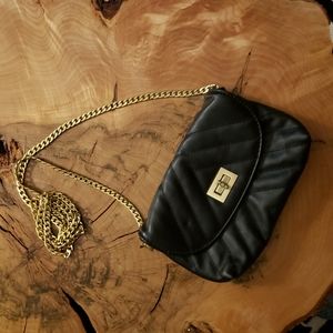 Black and Gold Crossbody Bag